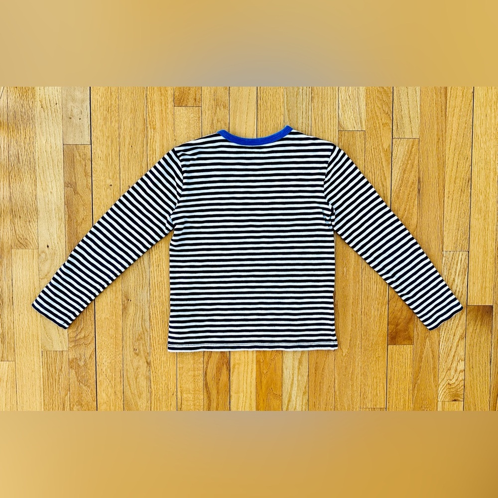 J Crew Crewcuts & Hanna Andersson Striped Long Sleeved T-Shirts Red Black White - Picture 3 of 11